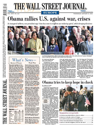 Barack Obama front page