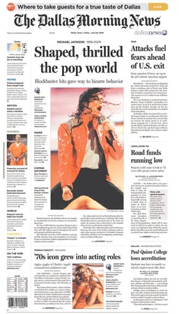 Michael Jackson death: Dallas Morning News