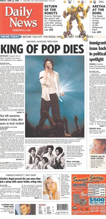 Michael Jackson death: LA Daily News