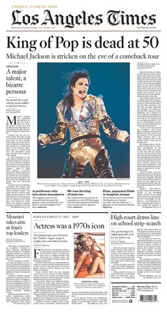 Michael Jackson death: LA Times