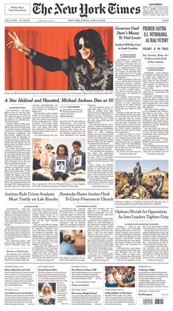 Michael Jackson death: New York Times