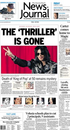 Michael Jackson death: Daytona Beach News-Journal