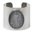 Look The Business: Silver cuff with a grey stone