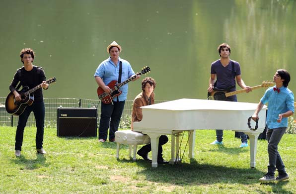 The Jonas Brothers performs