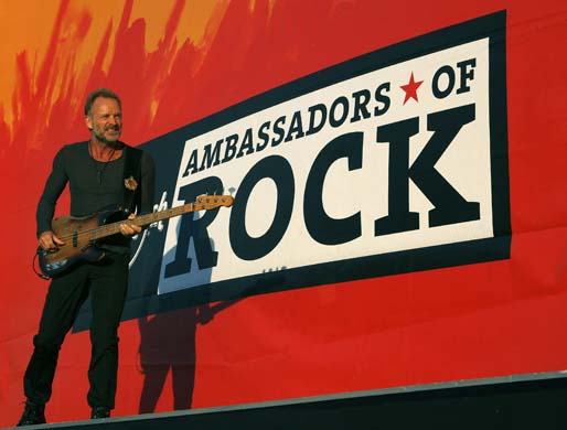 The Police perform live