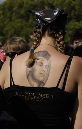 A fan with a Morrissey tattoo
