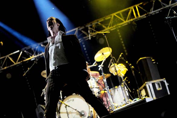 Nick Cave performs