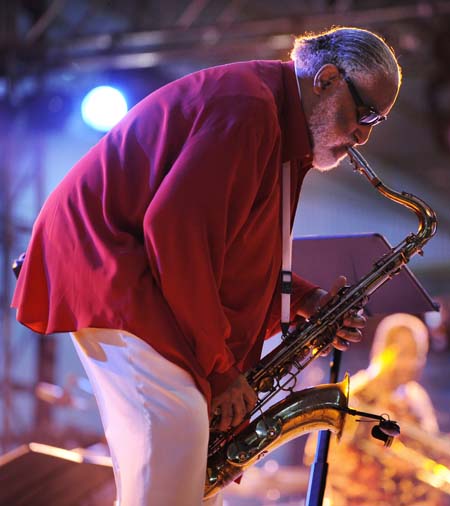 Sonny Rollins performs at a jazz festival