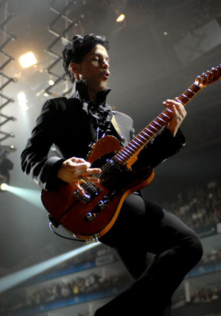 Prince pwerforming at O2 arena in London 