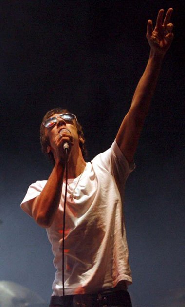 Richard Ashcroft of 'The Verve' performs in Nickelsdorf