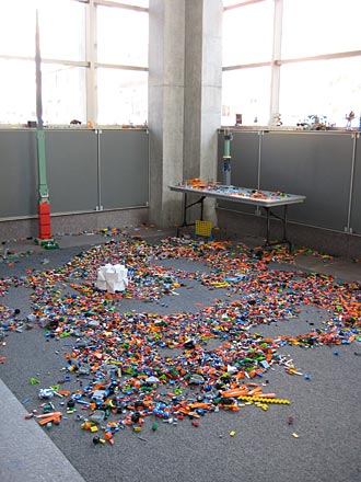 Piles of Lego bricks