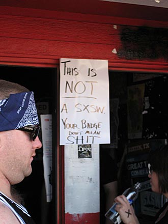 This is not SXSW sign