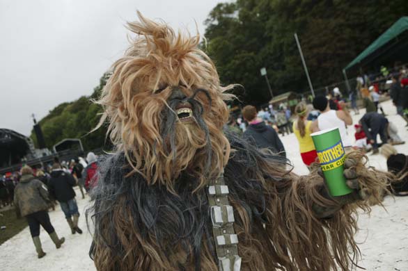 Festival goer in costume at Bestival