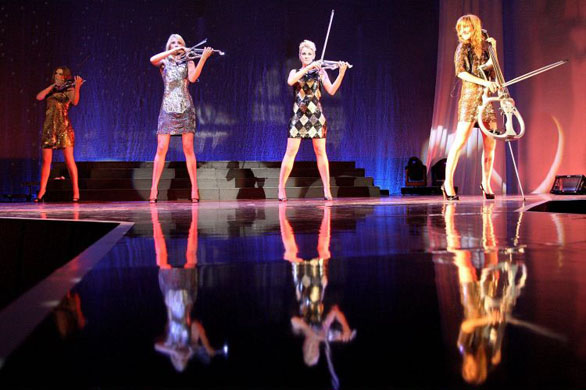 London, UK: Victoria Lyon, Chantal Leverton, Izzy Johnston and Tasya Hodges of Escala perform at Whitehall Palace