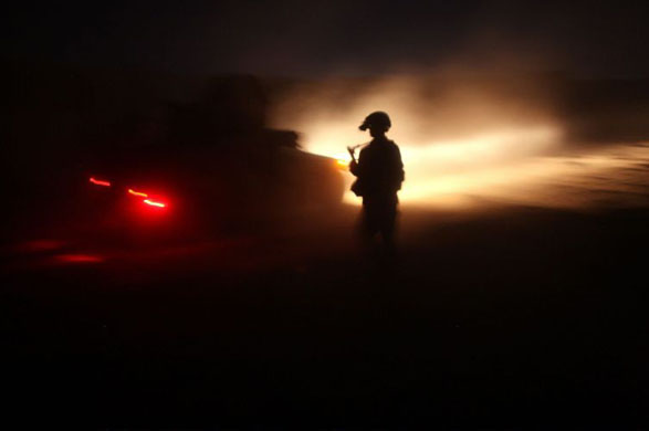 Troops from the US Army Delta Company 212 Cavalry