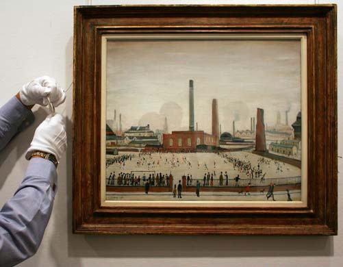 The Football Match by L S Lowry