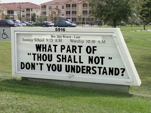 Thou shall not