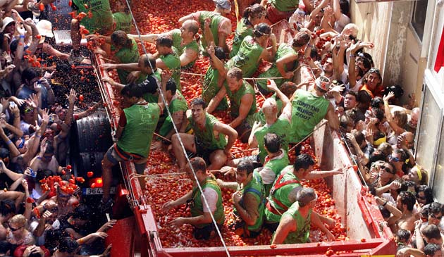 Truck load of tomatoes