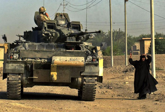 A British Warrior APC