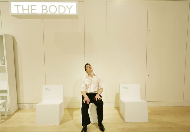 A listening post that can only be heard when seated in the chair