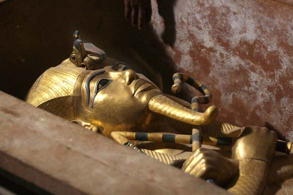 The golden covering of the mummy
