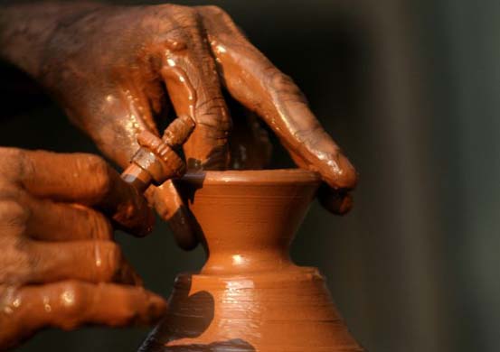 Pottery being made for Diwali