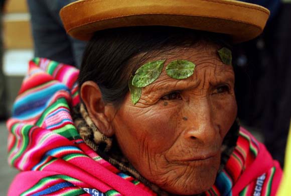 Bolivia woman protesting