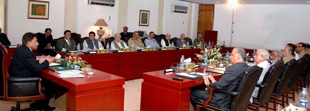 Musharraf making an announcement