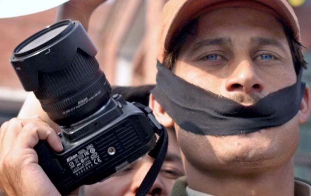 Photographer protests