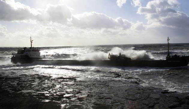 Emergency services help out stricken ships