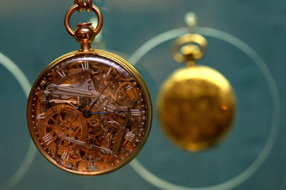 he recently recovered gold and rock-crystal pocket watch made for the French queen Marie Antoinette on display at the L A Meyer Museum of Islamic Art