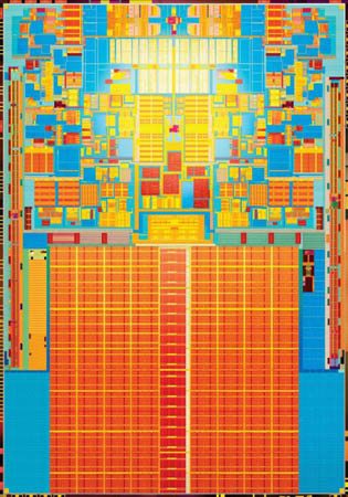 A new 45 nanometer dualcore chip die