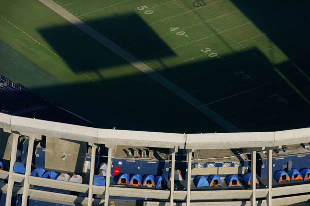 Evacuee tents, California