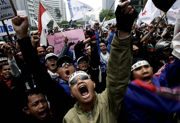 Indonesia Panasonic protests