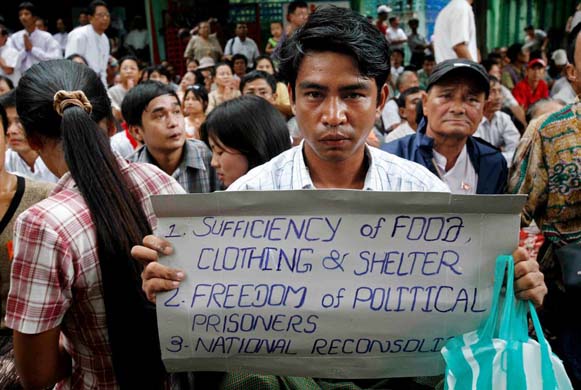 Burma protests