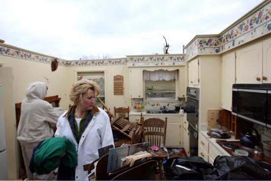 Debris after the tornado