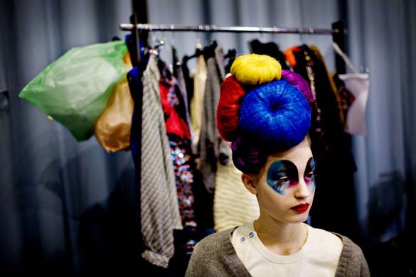 A model at the International Fashion Fair