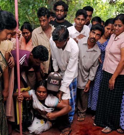 Roadside bomb in Sri Lanka
