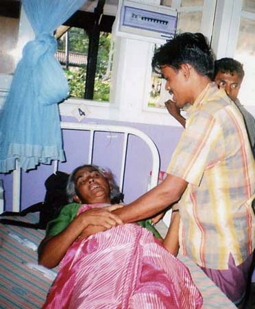 Roadside bomb in Sri Lanka