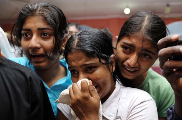 Roadside bomb in Sri Lanka