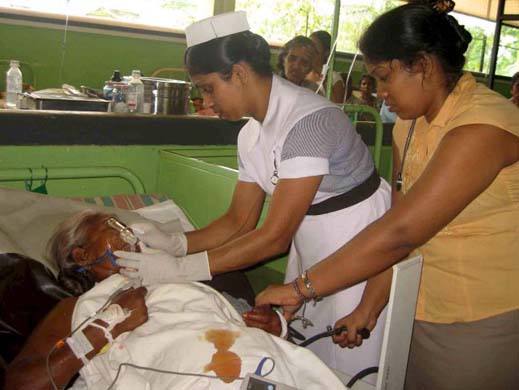 Roadside bomb in Sri Lanka