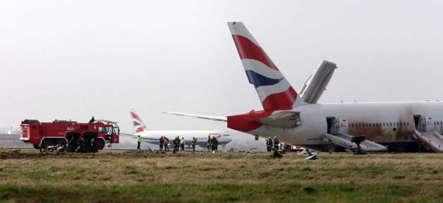 Plane crash at Heathrow Airport