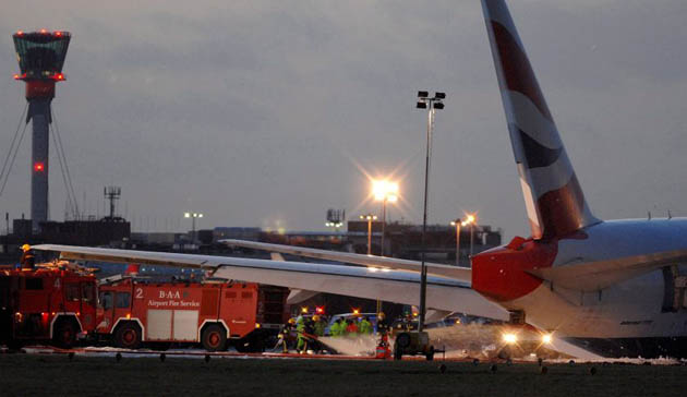 Plane crash at Heathrow Airport