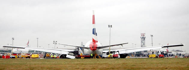 Plane crash at Heathrow Airport