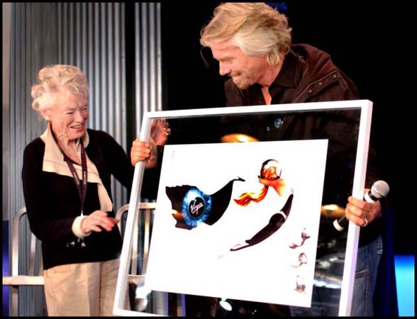 Richard Branson with his mother
