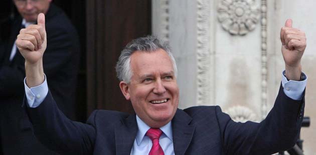 Peter Hain at Stormont Parliament Buildings in Belfast