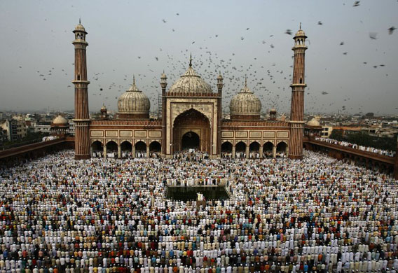 eid prayers at Jama Masjid, new delhi 