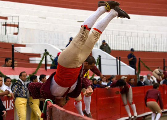 Athletic Mexican bullfighter