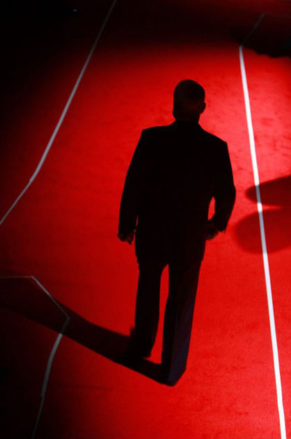 John McCain waits to speak at Presidential debate in Nashville