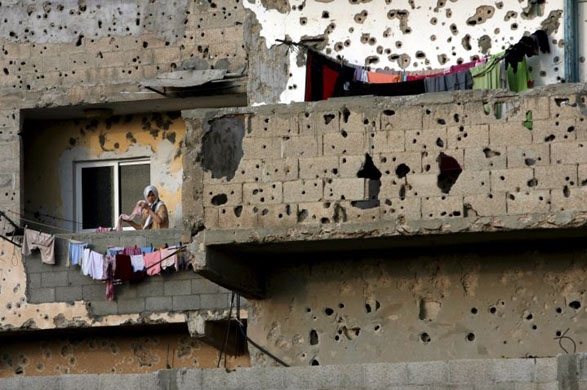 Damaged house in RAfah 